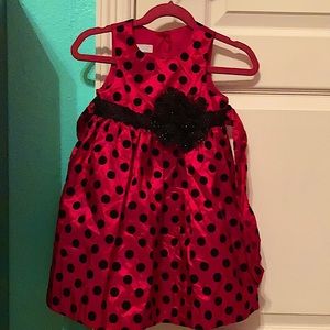 Red dotted dress